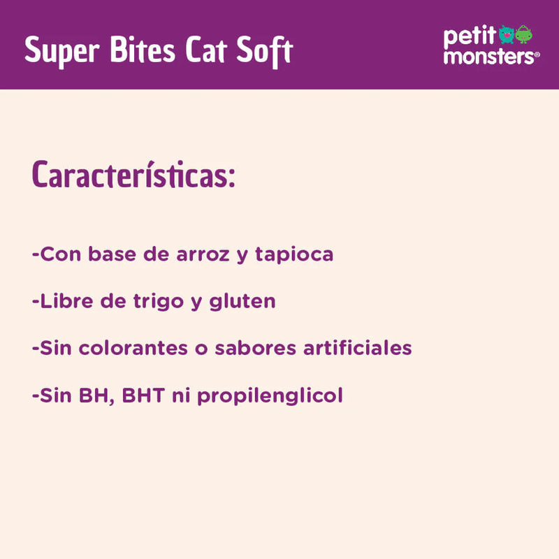 Petit Monsters Super Bites Soft - Premios Gato [3 unidades de 85gr]