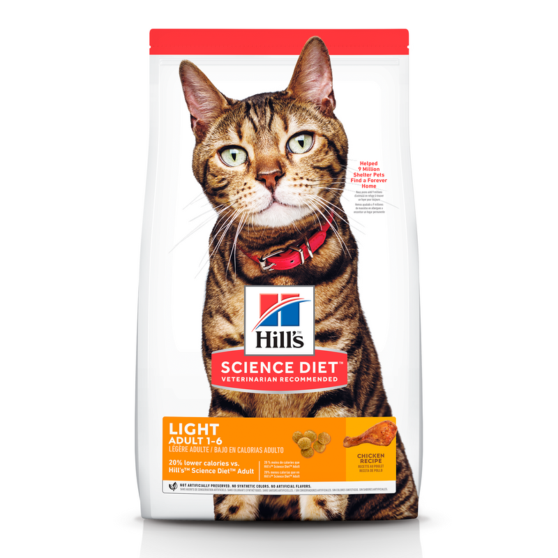 Hill's Science Diet Felino Adult Original Light 3.2kg Receta Pollo - Alimento Seco Gato Adulto
