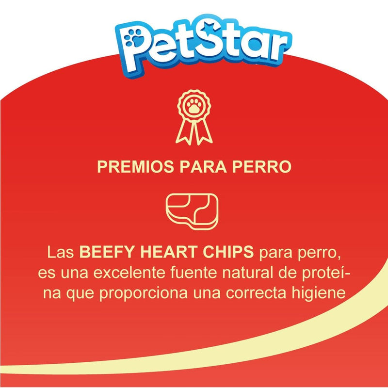 Petstar Premios Beefy Heart Chips True Bites 80 gr - Premios Perro