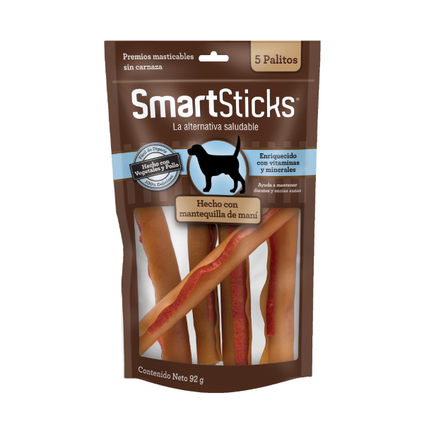 Smartbones Sticks Cacahuate 5 Palitos - Premios Perro