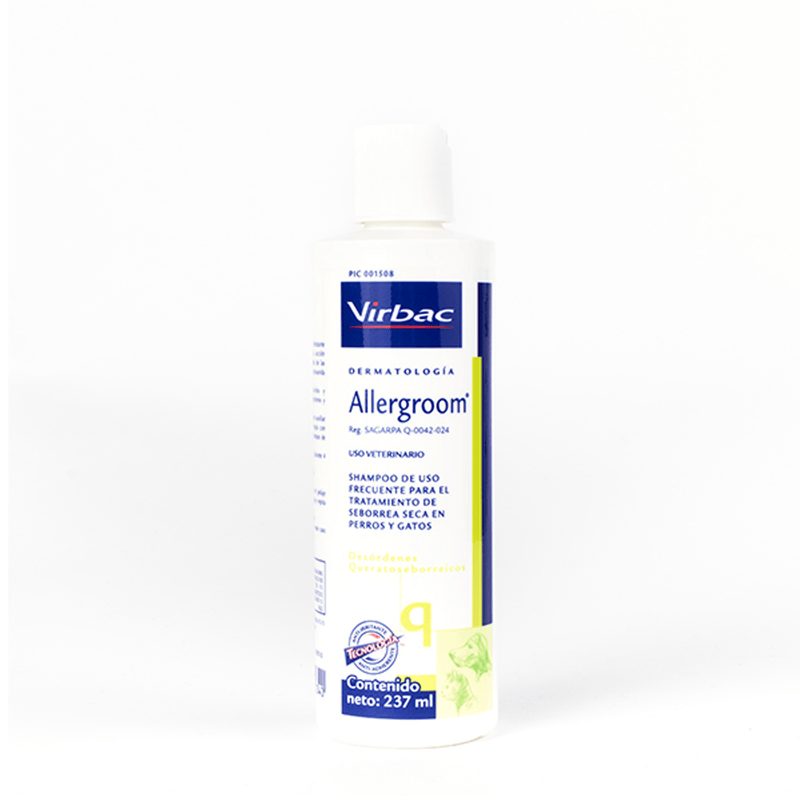 Virbac Allergroom Shampoo 237ml - Cuidado para Perros y Gatos