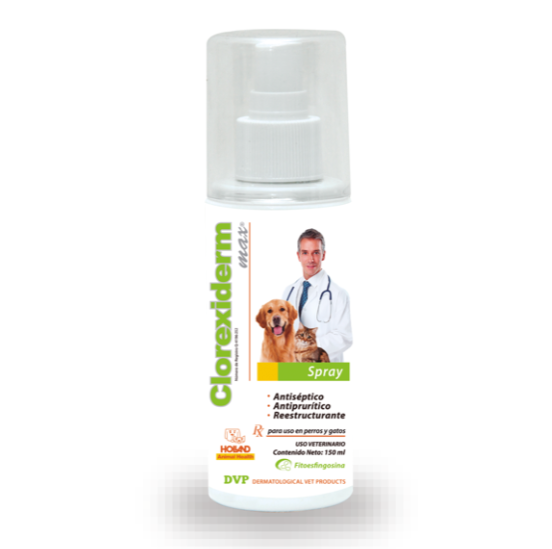 Holland Antiséptico Clorexiderm Max Spray 150ml - Cuidado Perros y Gatos