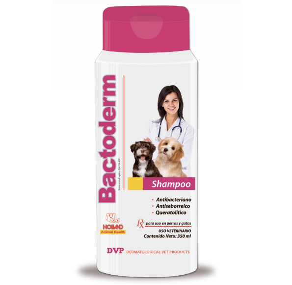 Holland Shampoo Anti bacteriano Bactoderm 350ml - Cuidado Perros y Gatos