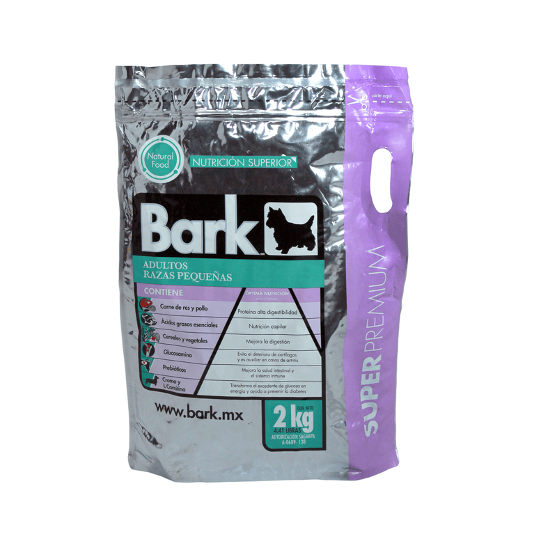 Bark Adulto Razas Pequeñas 2kg - Alimento Seco Perro Adulto
