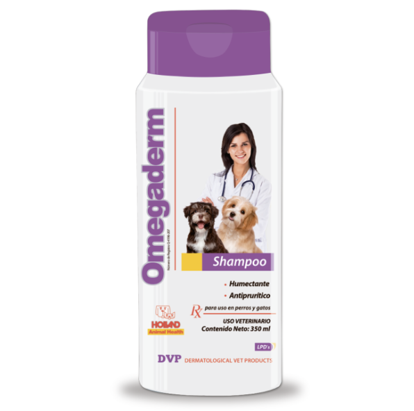 Holland Shampoo Dermatólogico Omegaderm 350ml - Cuidado Perros y Gatos