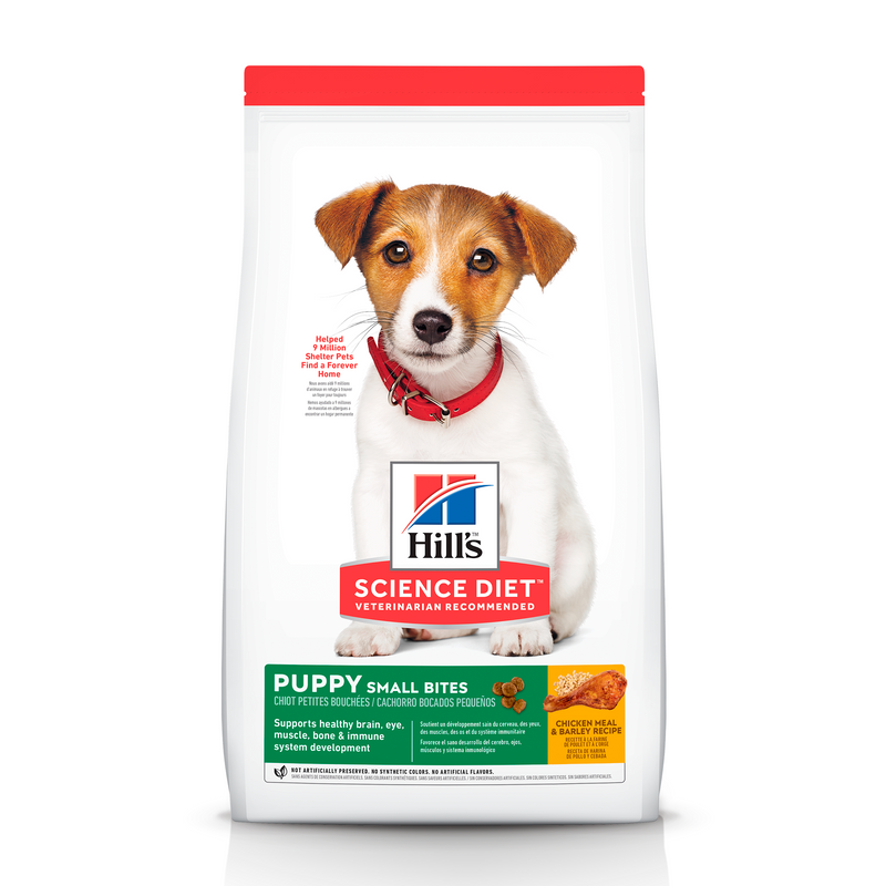 Hill's Science Diet Puppy Small Bites 5.7 kg Receta Pollo - Alimento Seco Perro Cachorro Razas Pequeñas