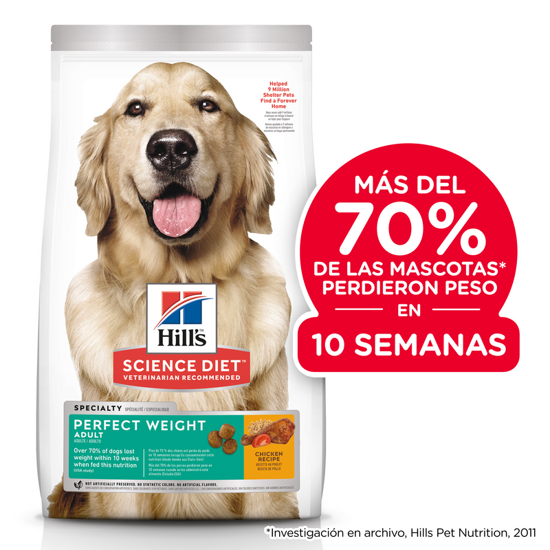 Hill's Science Diet Perfect Weight Control de Peso Para Perros Adultos 11.3 kg - Alimento Seco Perro