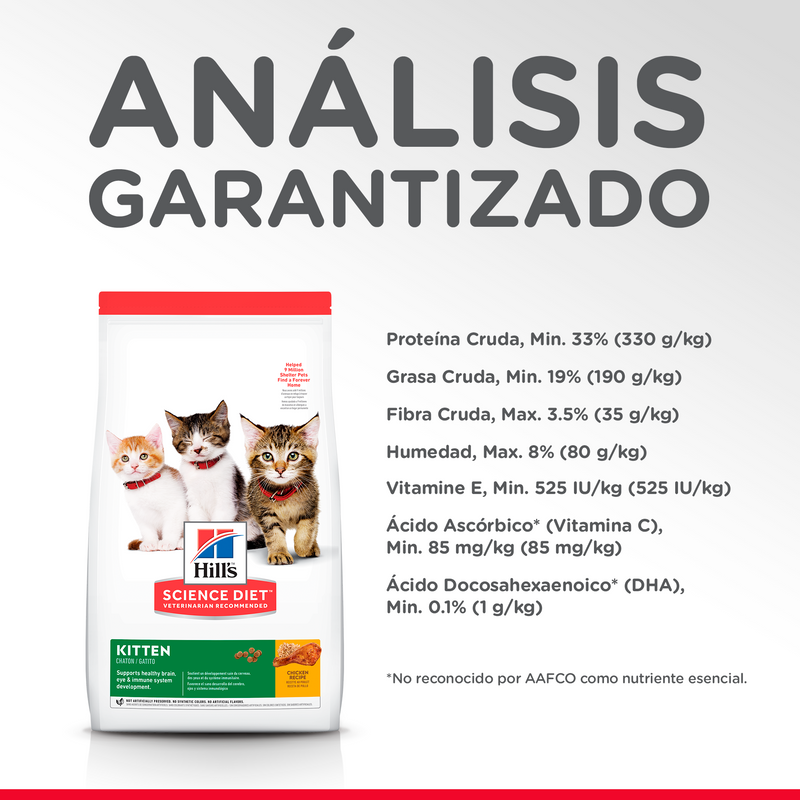 Hill's Science Diet Felino Gatito Original 3.2kg Receta Pollo - Alimento Seco Gatito - CORTA CADUCIDAD
