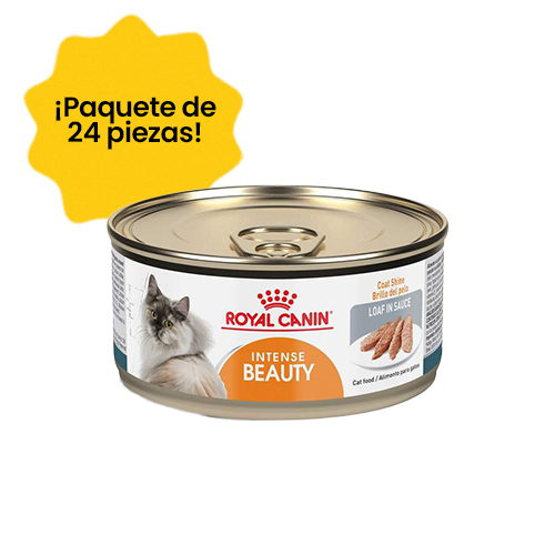 Paquete de 24 Royal Canin Intense Beauty Thin Slices in Gravy Lata 85 gr - Alimento Húmedo Gato Adulto