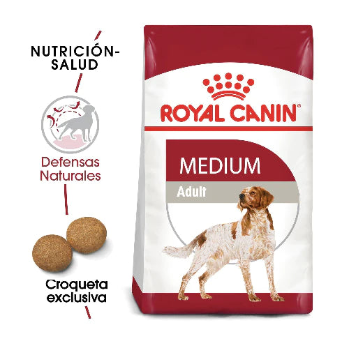 Pack 2 Bultos Royal Canin Medium Adult 7.72 kg + Plato de regalo