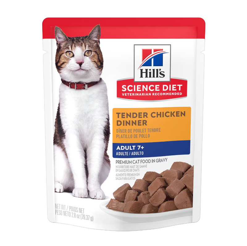 Hill's Science Diet Felino Adult 7+ Original Pouch 79g Receta Pollo - Alimento Húmedo Gato Senior