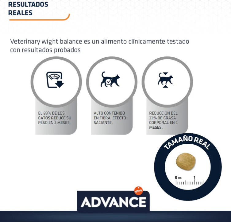 Advance Veterinary Diets Alimento Weight Balance Gato con Sobrepeso 3 kg - Alimento para gato