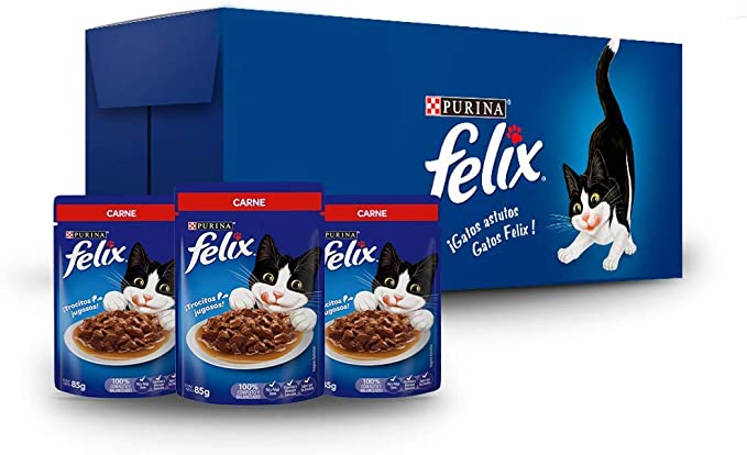 Caja de 24 Felix Carne Salsa 85g - Alimento para gato