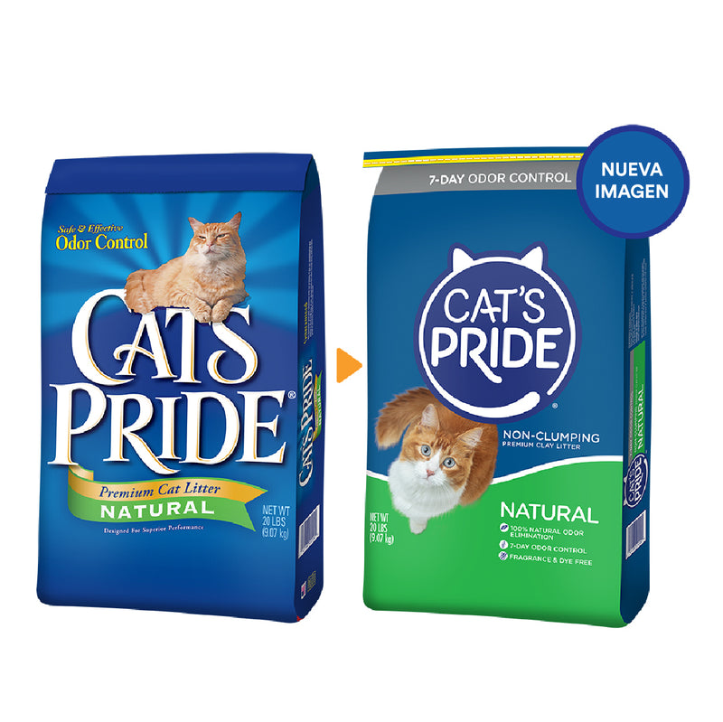 Cat's Pride Arena para gato Natural, Libre de fragancia 4.53kg - Arena para Gato