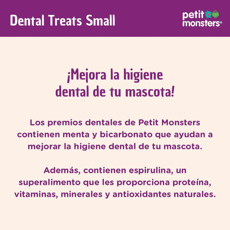 Petit Monsters Super Dental Treats Razas Pequeñas - Premios Perro [2 unidades de 170gr]