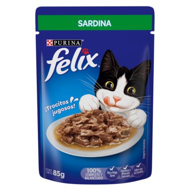 Caja de 24 Felix Sardina Salsa 85g - Alimento para gato