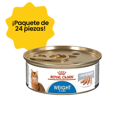 Paquete de 24 Royal Canin Weight Care Loaf in Sauce Lata 145 gr - Alimento Húmedo Gato Adulto