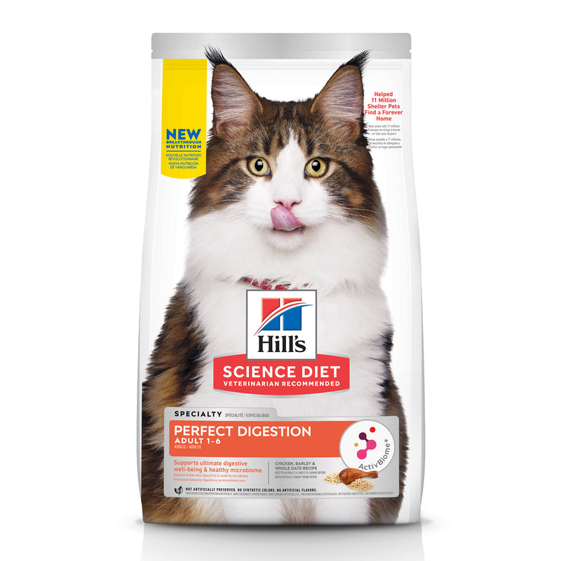 Hill's Science Diet Perfect Digestion Gato Adulto Receta Pollo 1.5 kg - Alimento Seco Gato