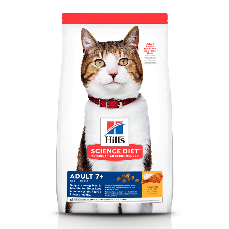 Hill's Science Diet Felino Adult 7+ Original 1.8kg Senior Receta Pollo - Alimento Seco Gato Adulto