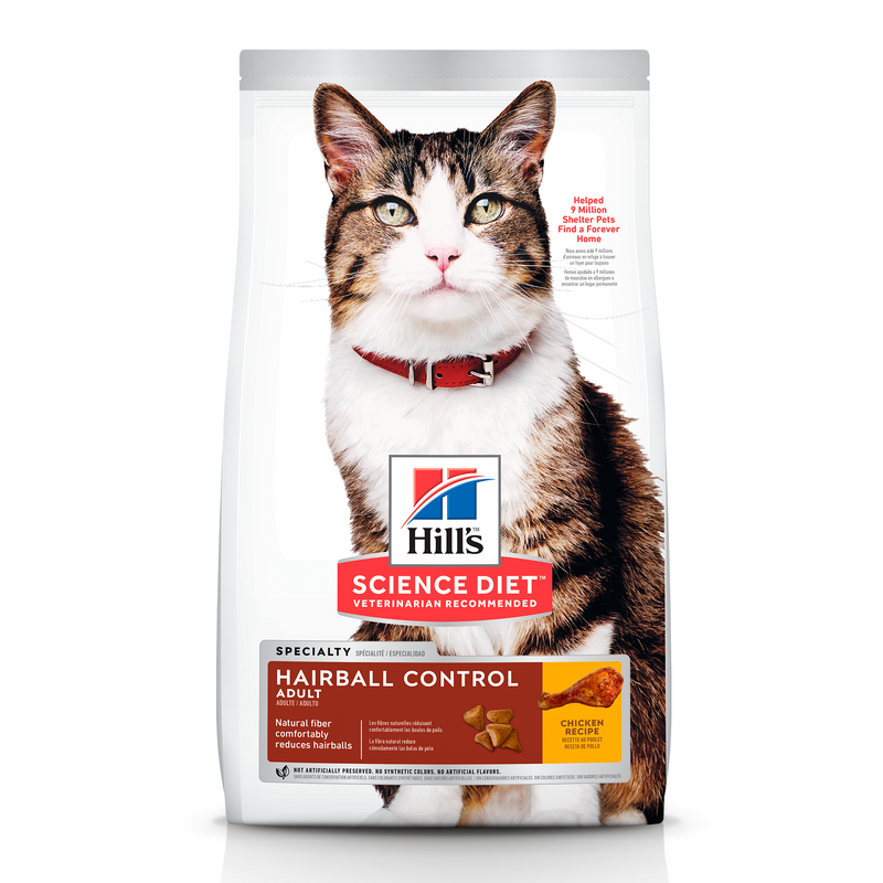 Hill's Science Diet Felino Adult Control de Bolas de Pelo 3.2kg Receta Pollo - Alimento Seco Gato Adulto