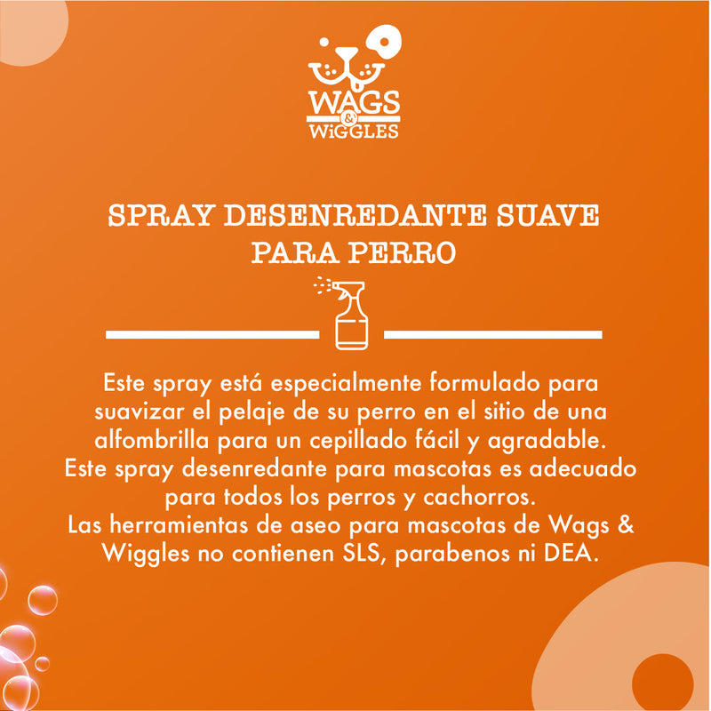 Wags & Wiggles Spray Suavizante Desenredante Para Perro 355 ml - Shampoo y Jabón