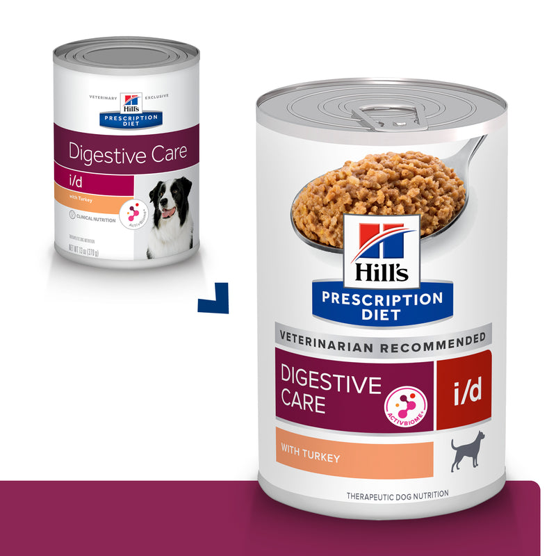 Hill's Prescription Diet i/d Canine Enfermedad Gastrointestinal Lata Sabor Pavo 370g - Alimento Húmedo para Perro