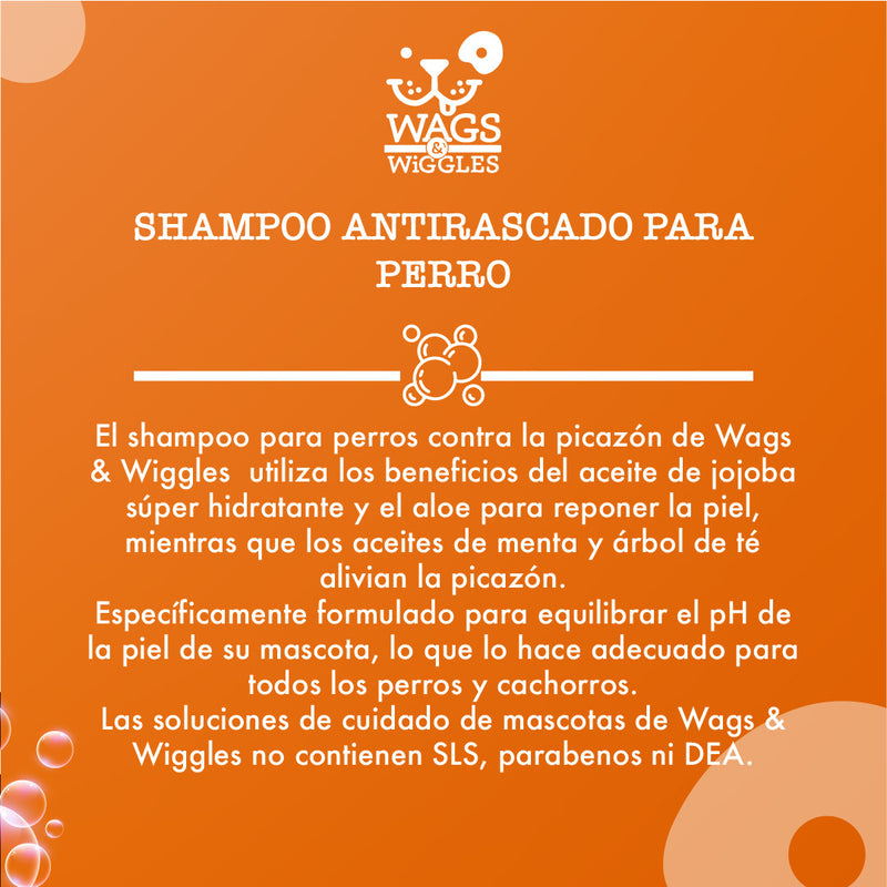 Wags & Wiggles Shampoo Contra La Picazón Y El Rascado Para Perros 473ml - Shampoo y Jabón