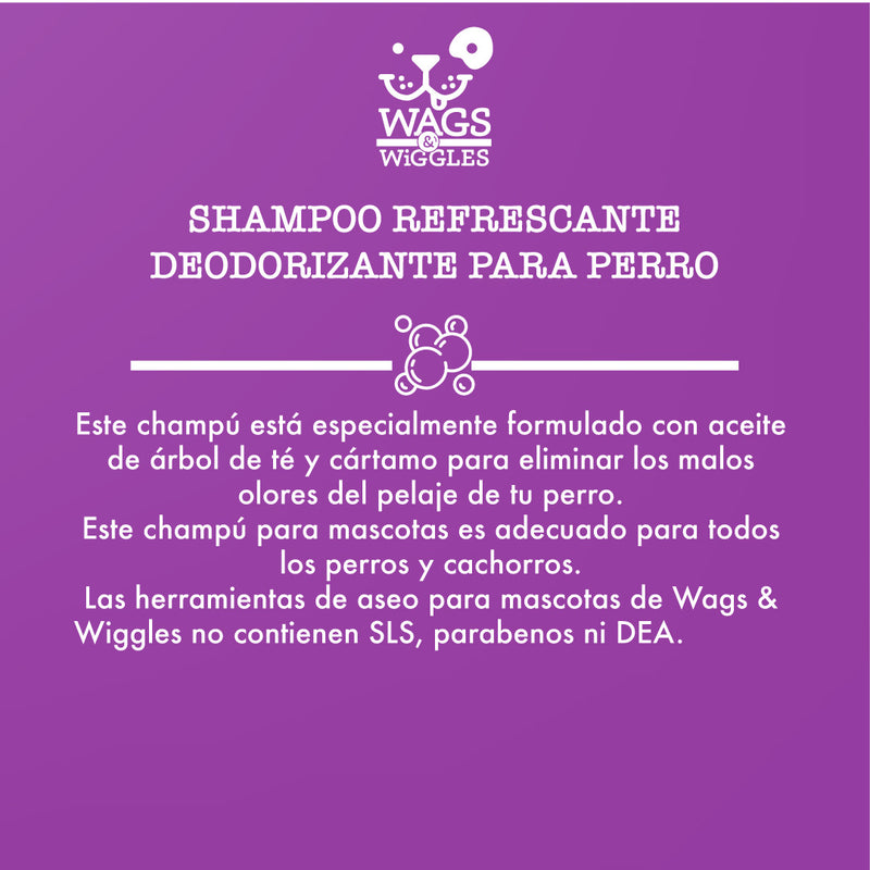 Wags & Wiggles Shampoo Desodorante Refrescante Para Perro 473 ml - Shampoo y Jabón
