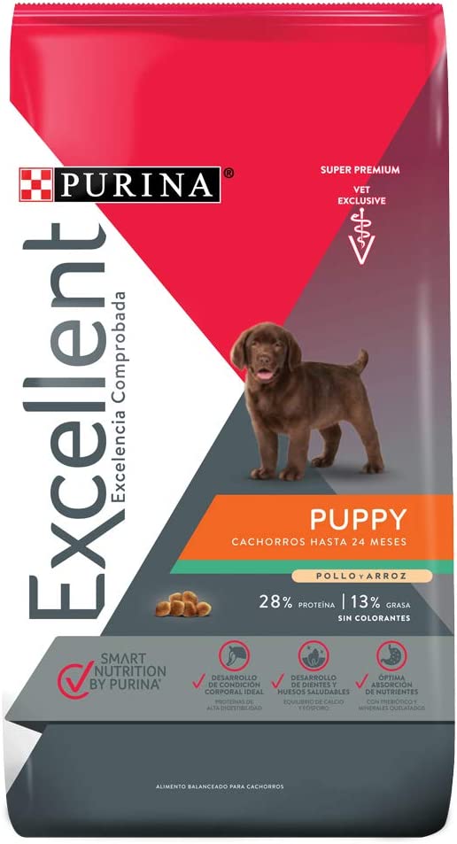 Purina Excellent Cachorro Razas Medianas y Grandes Complete de Pollo y Arroz 20kg - Alimento para perro