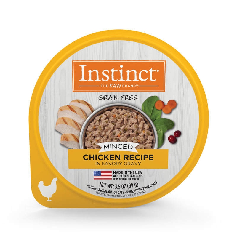 Pack Instinct Original Minced Cups Para Gato 12 Sobres Sabor Pollo 99g - Alimento para gato