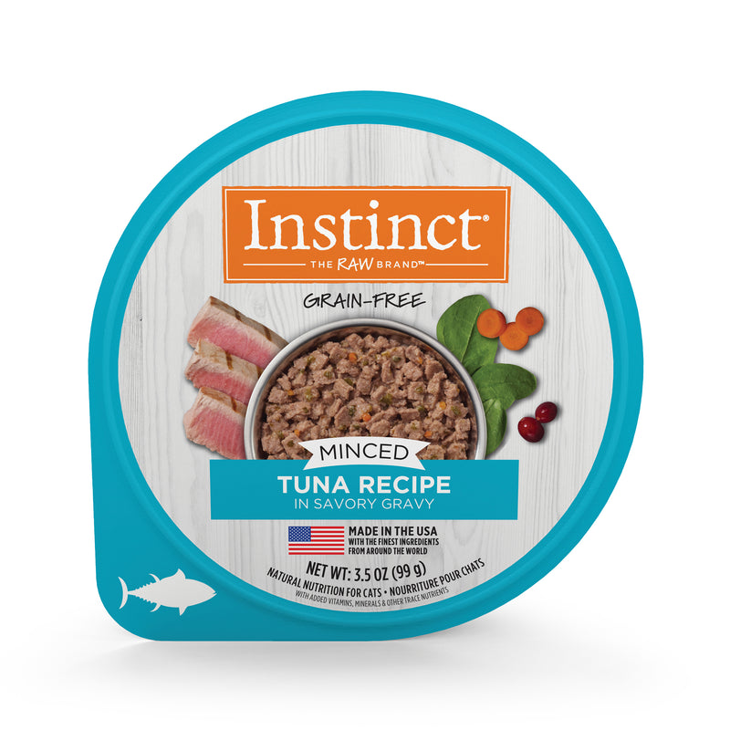 Pack Instinct Original Minced Cups Para Gato 12 Sobres Sabor Atún 99g - Alimento para gato
