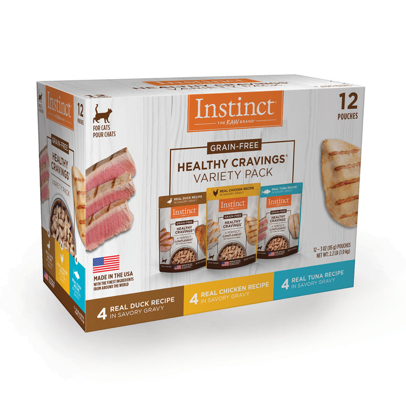 Pack Instinct Healthy Cravings Para Gato 12 sobres de 85g - Alimento Húmedo para Gato