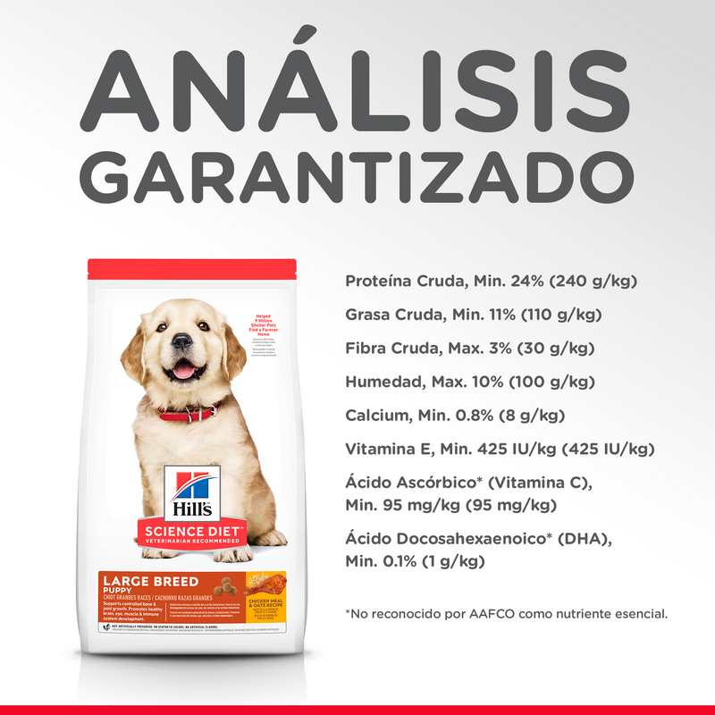 Hill's Science Diet Puppy Large 13.6kg Receta Pollo - Alimento Seco Perro Cachorro Raza Grande