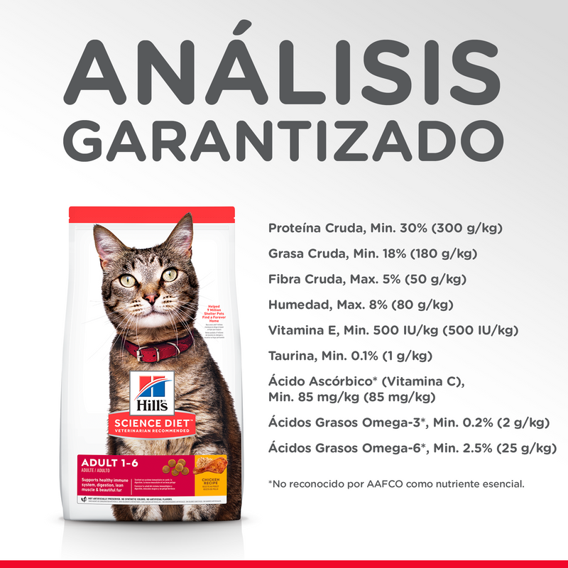 Hill's Science Diet Felino Adult Original 3.2kg Receta Pollo - Alimento Seco Gato Adulto