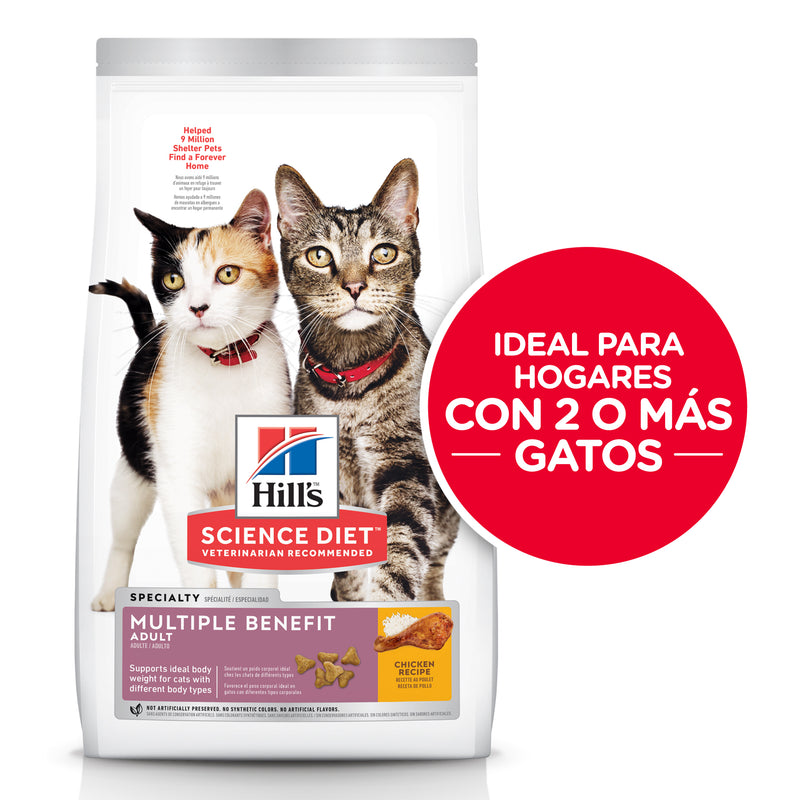 Hill's Science Diet Felino Adult Multi Benefit 7.0kg Receta Pollo - Alimento Seco Gato Adulto