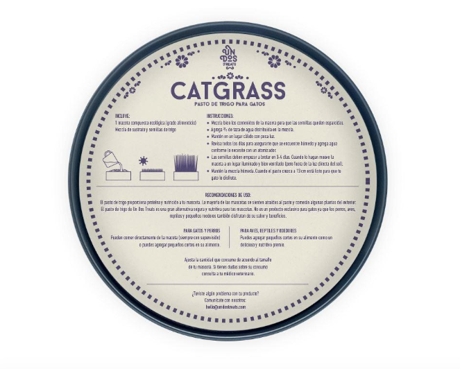 Un Dos Treats Catgrass pasto de trigo - Premios para gato