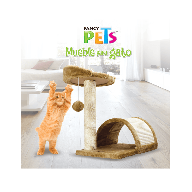 Fancy Pets Mueble con Arco para Gato 50 cm - Juguete Gato