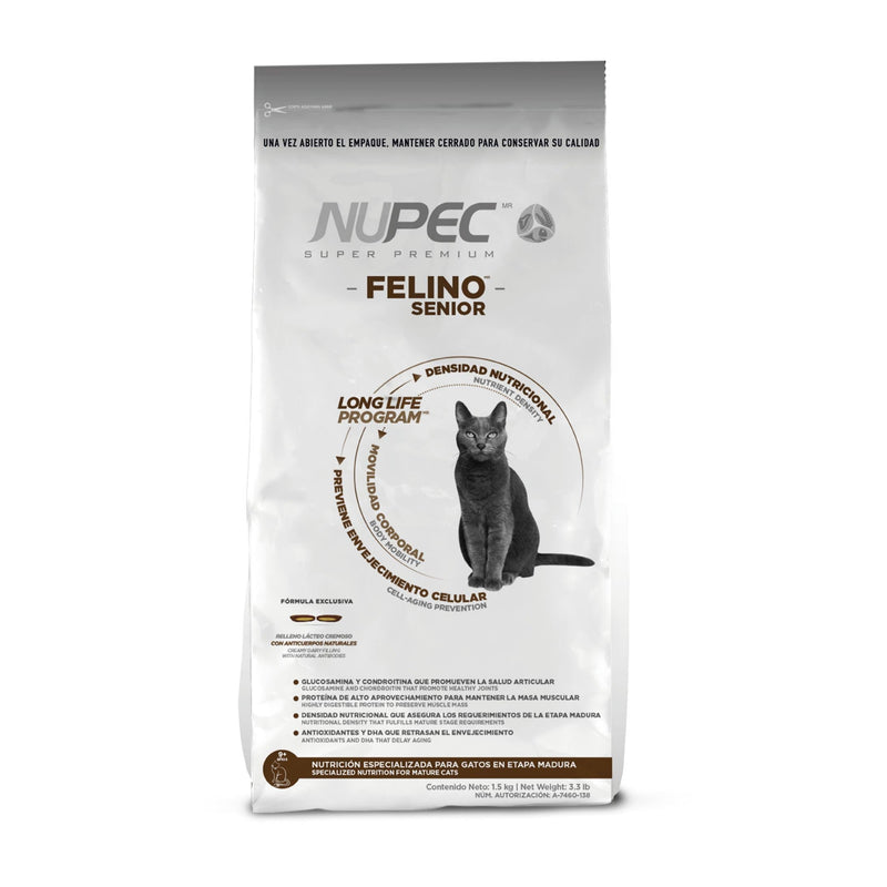 Nupec Felino Senior 3kg - Alimento Seco Gato Senior