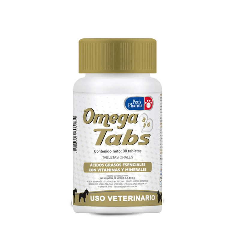 Pet's Pharma Omega Tabs 30 Tabletas - Vitaminas y Suplementos
