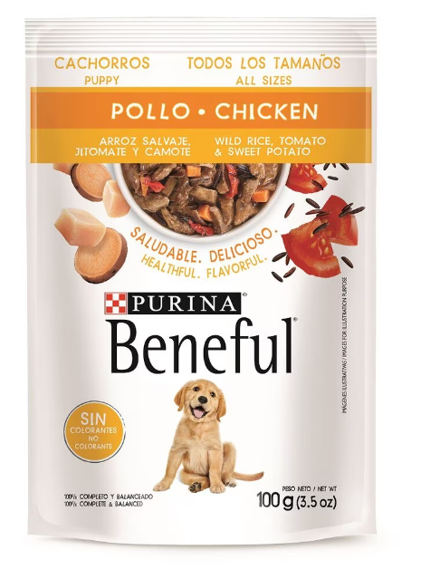 Beneful Pouch de Pollo para Cachorros  100gr - Alimento para perro