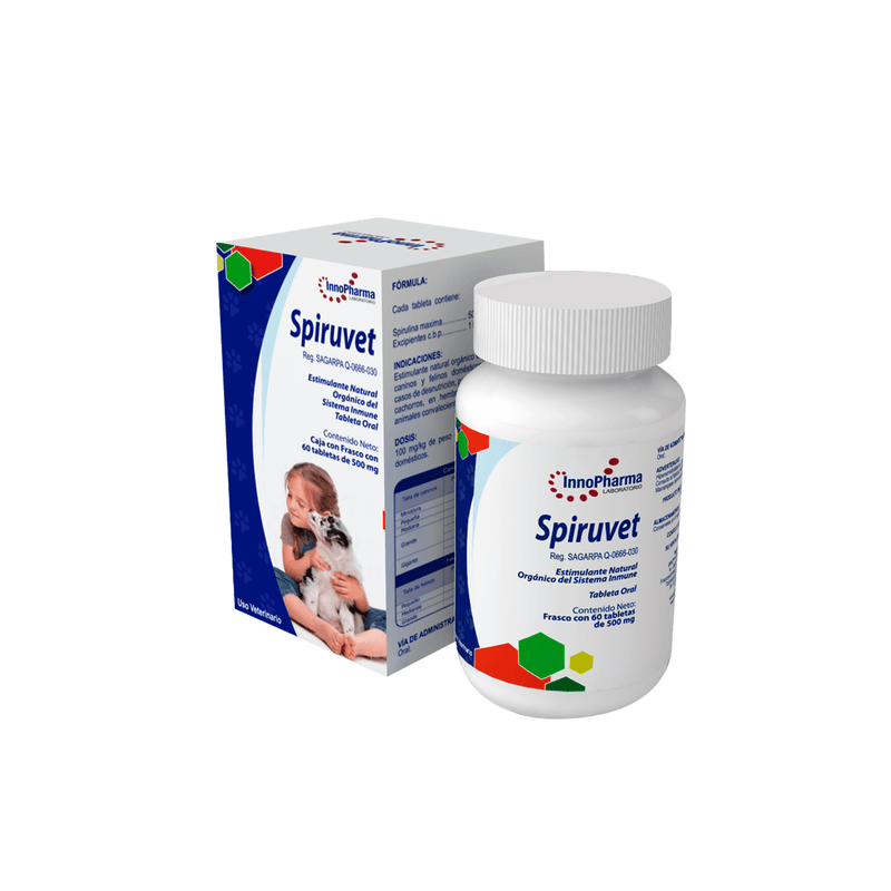Innopharma Spiruvet 60 Tabletas - Vitaminas y Suplementos