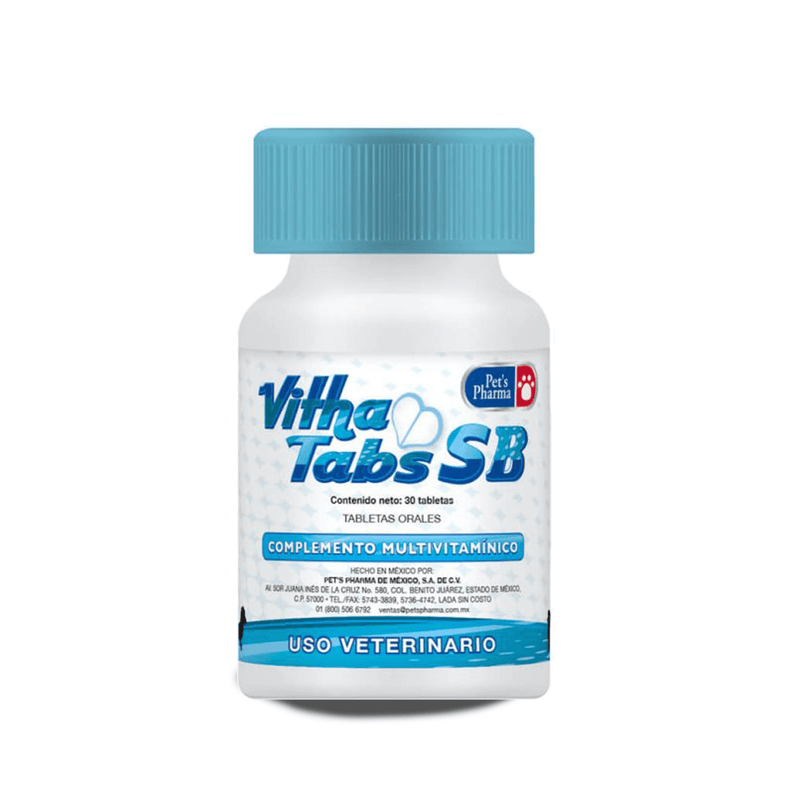 Pet's Pharma Vitha-Tabs SB 30 Tabletas - Vitaminas y Suplementos