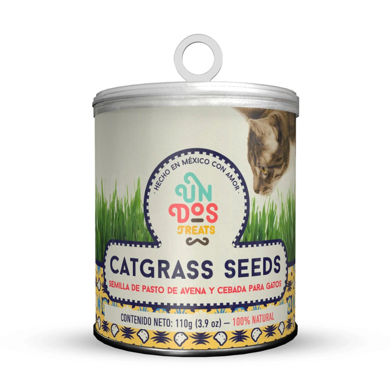 Un Dos Treats Catgrass Seeds Semillas de Avena y Cebada Para Gatos - Premios para gatos