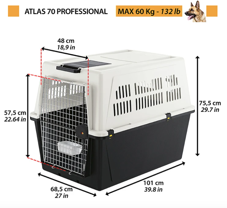 Ferplast Transportadora Atlas 70 para Perros Grandes - Accesorios
