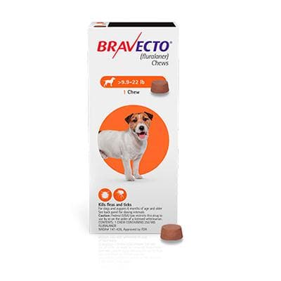 Bravecto Small Antipulgas y Garrapatas para perros de 4.5kg a 10kg 250mg - Cuidado para Perro