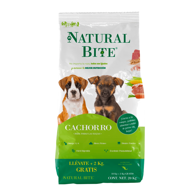 Natural Bite Cachorros 20kg - Alimento para perro