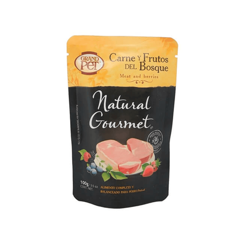Natural Gourmet Alimento Húmedo de Carne y Frutos del Bosque 100g - Alimento para perro