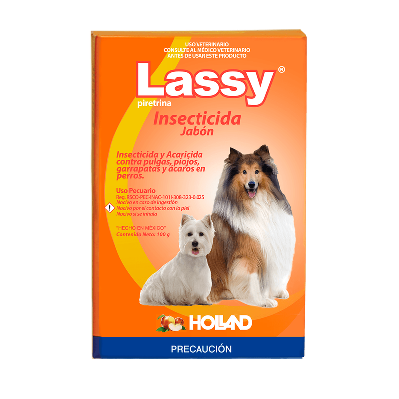 Holland Jabón Insecticida Lassy 100gr - Cuidado Perros y Gatos