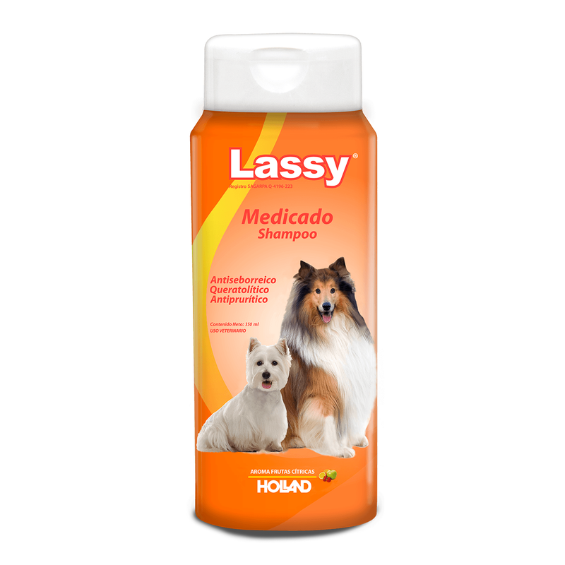 Holland Lassy Shampoo Medicado 350gr - Cuidado Perros y Gatos