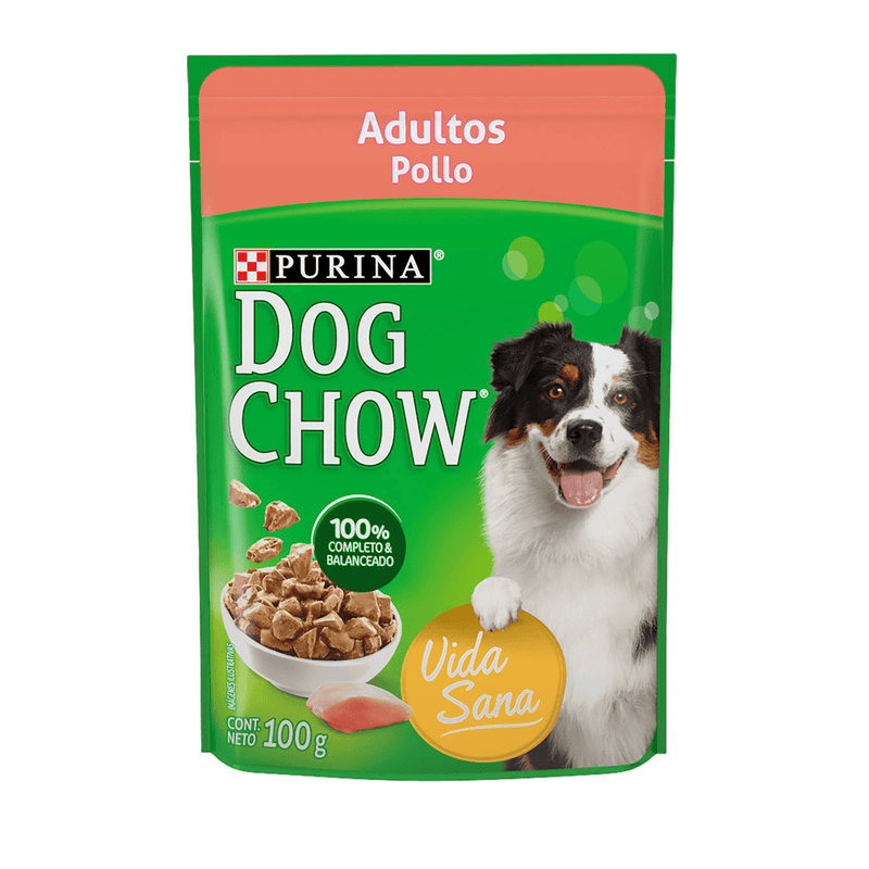 Dog Chow Pouch de Pollo para Adultos 100gr - Alimento para perro